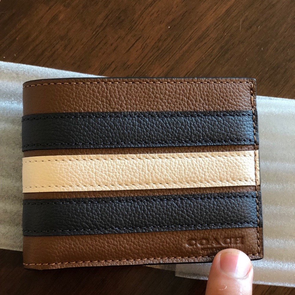 Coach Brown Varsity Stripe NEW F26171 MSRP $125